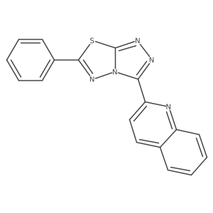 2-(6-Phenyl[1,2,4]triazolo[3,4-b][1,3,4]thiadiazol-3-yl)quinoline结构式