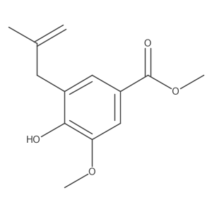 Methyl 4-hydroxy-3-methoxy-5-(2-methylallyl)benzoate结构式