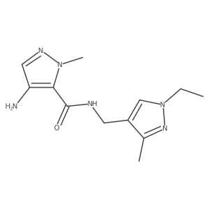 4-Amino-N-[(1-ethyl-3-methyl-1H-pyrazol-4-YL)methyl]-1-methyl-1H-pyrazole-5-carboxamide结构式