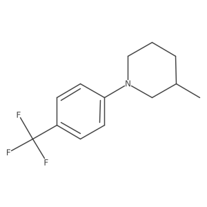 3-Methyl-1-[4-(trifluoromethyl)phenyl]piperidine结构式