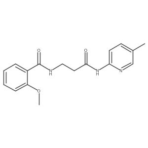 2-methoxy-N-[3-[(5-methylpyridin-2-yl)amino]-3-oxopropyl]benzamide Structure
