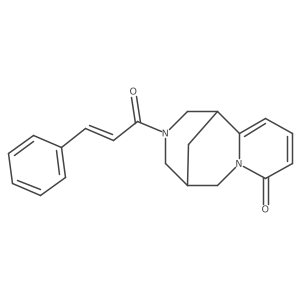 3-cinnamoyl-3,4,5,6-tetrahydro-1H-1,5-methanopyrido[1,2-a][1,5]diazocin-8(2H)-one结构式