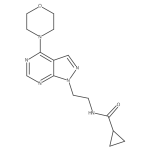 N-(2-(4-morpholino-1H-pyrazolo[3,4-d]pyrimidin-1-yl)ethyl)cyclopropanecarboxamide Structure