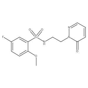 5-fluoro-2-methoxy-N-(2-(6-oxopyridazin-1(6H)-yl)ethyl)benzenesulfonamide结构式