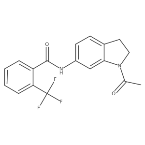 N-(1-acetyl-2,3-dihydro-1H-indol-6-yl)-2-(trifluoromethyl)benzamide结构式