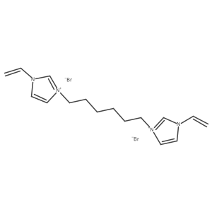 3,3'-Divinyl-1,1'(1,6-hexanediyl) diimidazolium dibromide结构式