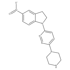 5-nitro-1-(6-piperazin-1-yl-pyridazin-3-yl)-2,3-dihydro-1H-indole Structure