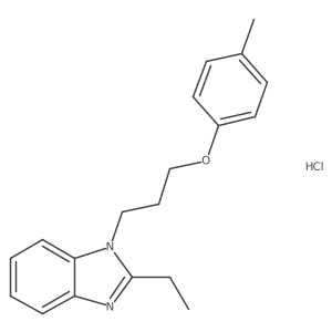 2-ethyl-1-(3-(p-tolyloxy)propyl)-1H-benzo[d]imidazole hydrochloride结构式