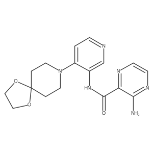 3-Amino-N-[4-(1,4-dioxa-8-azaspiro[4.5]dec-8-yl)-3-pyridinyl]-2-pyrazinecarboxamide Structure
