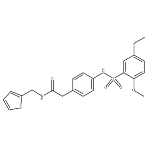 2-[4-(5-ethyl-2-methoxybenzenesulfonamido)phenyl]-N-[(thiophen-2-yl)methyl]acetamide Structure