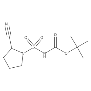 1,1-Dimethylethyl N-[[(2S)-2-cyano-1-pyrrolidinyl]sulfonyl]carbamate结构式