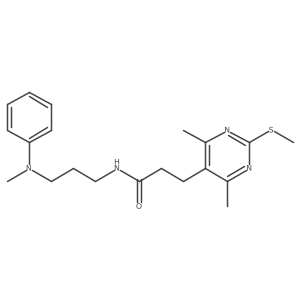 3-[4,6-dimethyl-2-(methylsulfanyl)pyrimidin-5-yl]-N-{3-[methyl(phenyl)amino]propyl}propanamide Structure