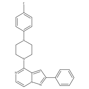 4-(4-(4-Fluorophenyl)piperazin-1-yl)-2-phenylpyrazolo[1,5-a]pyrazine结构式