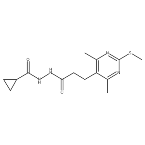 CSc1nc(C)c(CCC(=O)NNC(=O)C2CC2)c(C)n1结构式