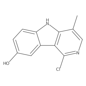 1-Chloro-4-methyl-5h-pyrido[4,3-b]indol-8-ol结构式