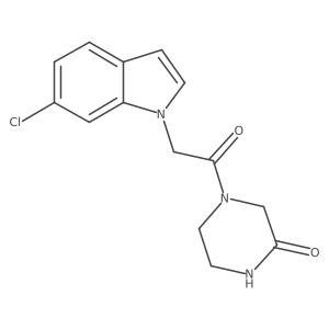 4-[(6-chloro-1H-indol-1-yl)acetyl]piperazin-2-one Structure