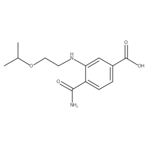 4-Carbamoyl-3-(2-isopropoxyethylamino)benzoic acid结构式