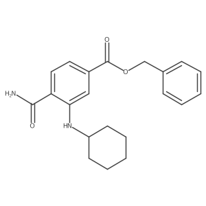 Benzyl 4-(aminocarbonyl)-3-(cyclohexylamino)benzoate结构式