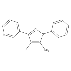 4-Methyl-1-phenyl-3-(3-pyridinyl)-1H-pyrazol-5-amine结构式