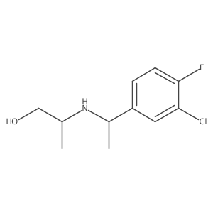 2-{[1-(3-Chloro-4-fluorophenyl)ethyl]amino}propan-1-ol结构式