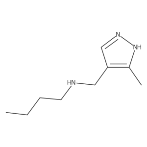 Butyl[(3-methyl-1H-pyrazol-4-yl)methyl]amine Structure