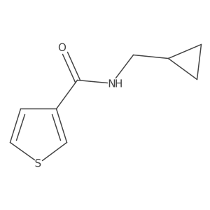 N-(cyclopropylmethyl)thiophene-3-carboxamide结构式