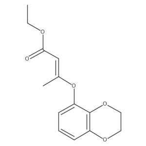 (Z)-ethyl 3-(2,3-dihydrobenzo[b][1,4]dioxin-5-yloxy)but-2-enoate结构式