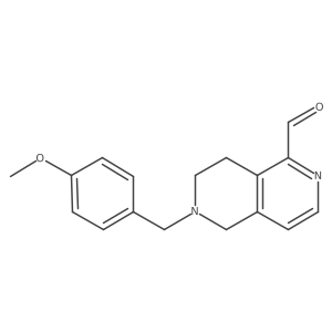 5,6,7,8-Tetrahydro-6-[(4-methoxyphenyl)methyl]-2,6-naphthyridine-1-carboxaldehyde结构式