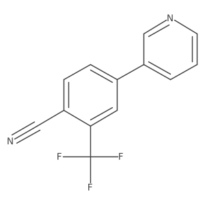 4-(Pyridin-3-yl)-2-(trifluoromethyl)benzonitrile Structure