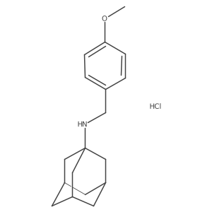 N-[(4-methoxyphenyl)methyl]adamantan-1-amine hydrochloride结构式