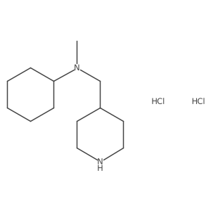 n-Methyl-n-(4-piperidinylmethyl)cyclohexanamine dihydrochloride Structure
