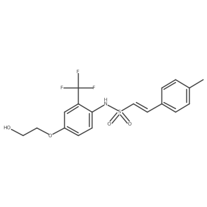 (E)-N-[4-(2-hydroxyethoxy)-2-(trifluoromethyl)phenyl]-2-(4-methylphenyl)ethenesulfonamide Structure