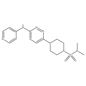 N,N-dimethyl-4-(6-(pyridin-4-ylamino)pyridazin-3-yl)piperazine-1-sulfonamide结构式