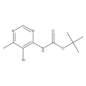 tert-butyl N-(5-bromo-6-methylpyrimidin-4-yl)carbamate Structure