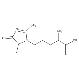 (2S)-2-amino-5-(2-amino-4-methyl-5-oxo-4H-imidazol-3-yl)pentanoic acid Structure