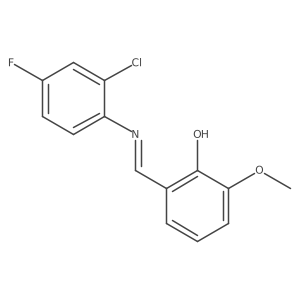 2-{(E)-[(2-chloro-4-fluorophenyl)imino]methyl}-6-methoxyphenol Structure