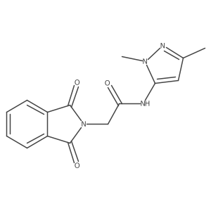 N-(1,3-dimethyl-1H-pyrazol-5-yl)-2-(1,3-dioxoisoindolin-2-yl)acetamide结构式