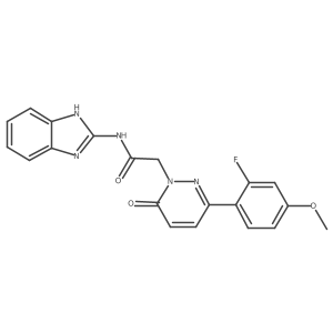 N-(1,3-dihydro-2H-benzimidazol-2-ylidene)-2-[3-(2-fluoro-4-methoxyphenyl)-6-oxopyridazin-1(6H)-yl]acetamide结构式