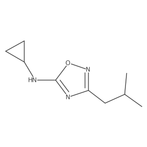 N-cyclopropyl-3-(2-methylpropyl)-1,2,4-oxadiazol-5-amine结构式