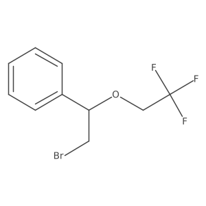[2-Bromo-1-(2,2,2-trifluoroethoxy)ethyl]benzene结构式