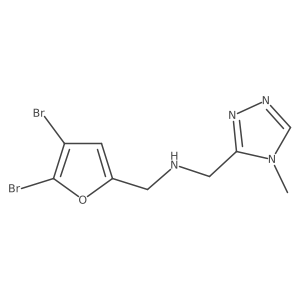 4H-1,2,4-Triazole-3-methanamine, N-[(4,5-dibromo-2-furanyl)methyl]-4-methyl-结构式
