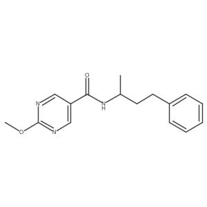 2-methoxy-N-(4-phenylbutan-2-yl)pyrimidine-5-carboxamide结构式
