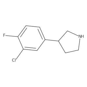 3-(3-Chloro-4-fluorophenyl)pyrrolidine Structure