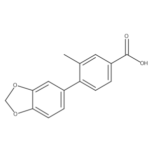 3-Methyl-4-(3,4-methylenedioxyphenyl)benzoic acid结构式