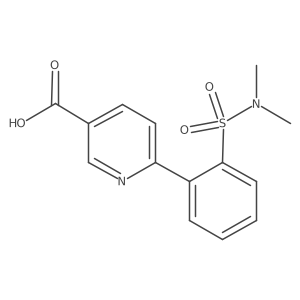 6-(2-N,N-Dimethylsulfamoylphenyl)nicotinic acid结构式