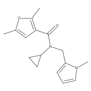 N-cyclopropyl-2,5-dimethyl-N-((1-methyl-1H-pyrrol-2-yl)methyl)furan-3-carboxamide Structure