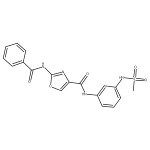 2-benzamido-N-(3-(methylsulfonamido)phenyl)oxazole-4-carboxamide结构式