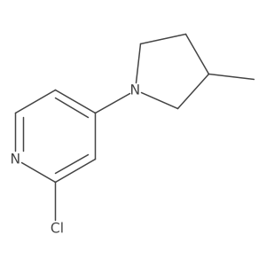Pyridine, 2-chloro-4-(3-methyl-1-pyrrolidinyl)- Structure