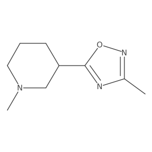 3-Methyl-5-(1-methylpiperidin-3-yl)-1,2,4-oxadiazole结构式