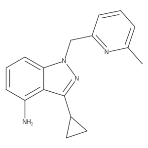 3-cyclopropyl-1-((6-methylpyridin-2-yl)methyl)-1H-indazole-4-amine结构式